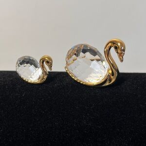 VINTAGE 22K GOLD ACCENT LENCIA STAR COLLECTION SWAN ORNAMENTS